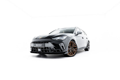 Street Pro Frontlippe passend für CUPRA Leon ST / Hatchback Mk1 FL schwarz matt + Hochglanz Flaps