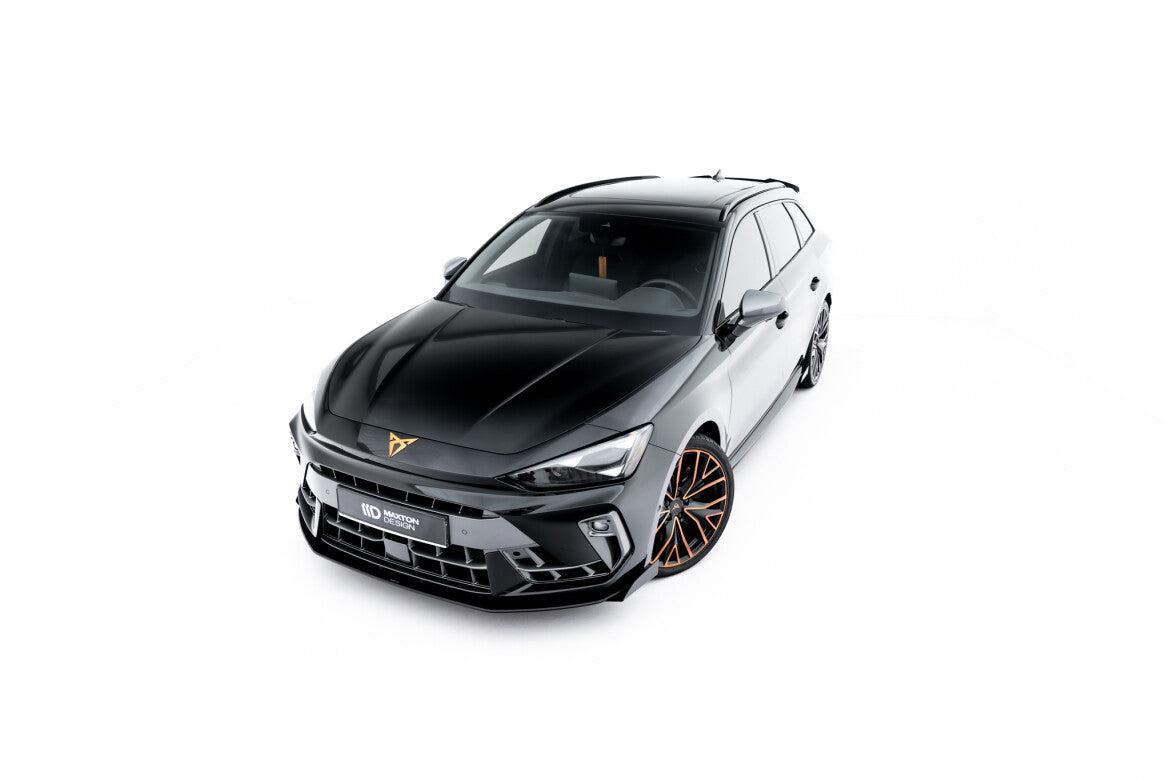 Street Pro Frontlippe passend für CUPRA Leon ST / Hatchback Mk1 FL schwarz matt + Hochglanz Flaps