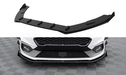 Street Pro Frontlippe passend für Ford Fiesta Mk8 ST / ST-Line schwarz matt + Hochglanz Flaps