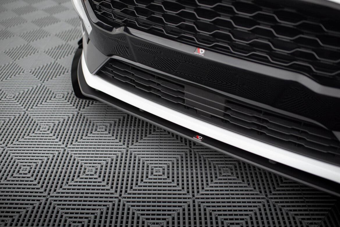 Street Pro Frontlippe passend für Ford Fiesta Mk8 ST / ST-Line schwarz matt + Hochglanz Flaps