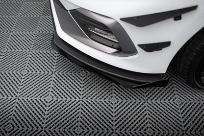 Street Pro Frontlippe passend für Ford Fiesta Mk8 ST / ST-Line schwarz matt + Hochglanz Flaps