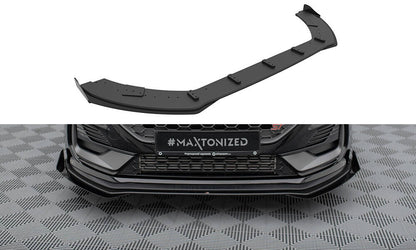 Street Pro Frontlippe passend für Ford Fiesta ST Mk8 FL schwarz matt + Hochglanz Flaps