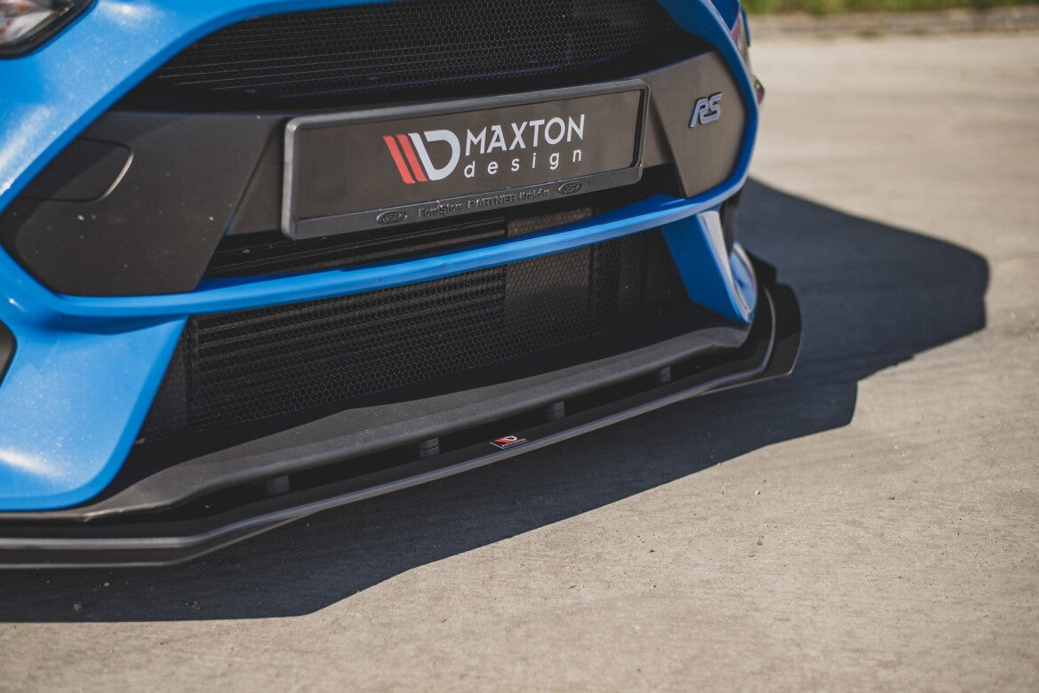 Street Pro Frontlippe passend für Ford Focus RS Mk3 schwarz matt + Hochglanz Flaps