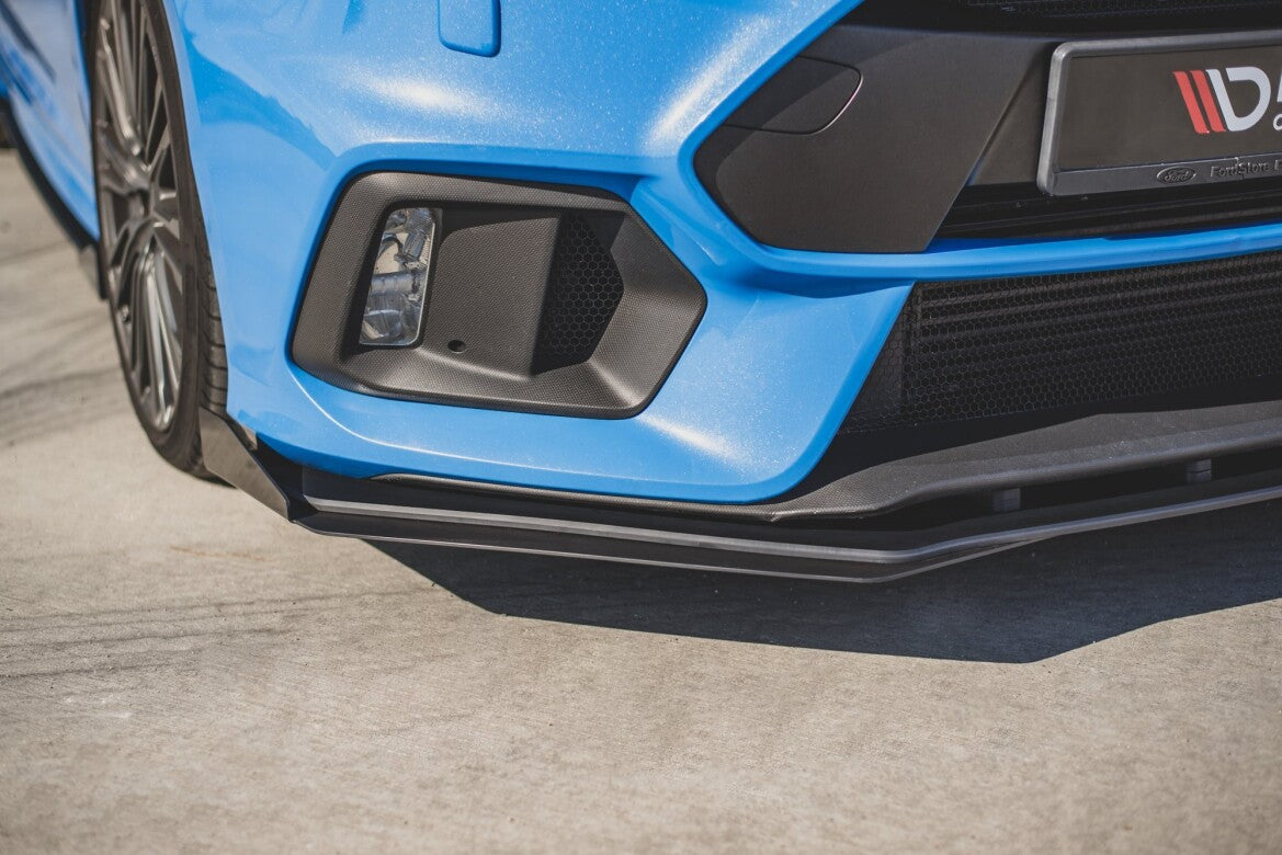 Street Pro Frontlippe passend für Ford Focus RS Mk3 schwarz matt + Hochglanz Flaps