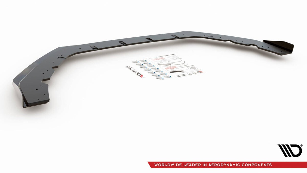Street Pro Frontlippe passend für Ford Focus RS Mk3 schwarz matt + Hochglanz Flaps