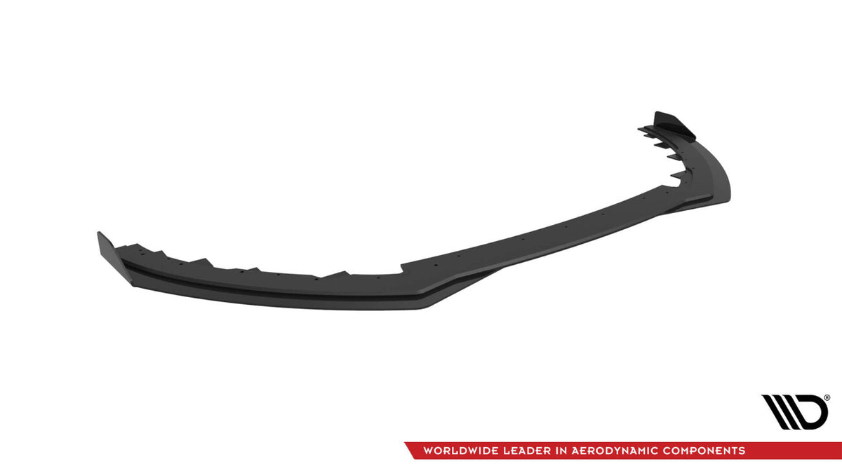 Street Pro Frontlippe passend für Ford Focus ST Mk3 FL schwarz matt + Hochglanz Flaps