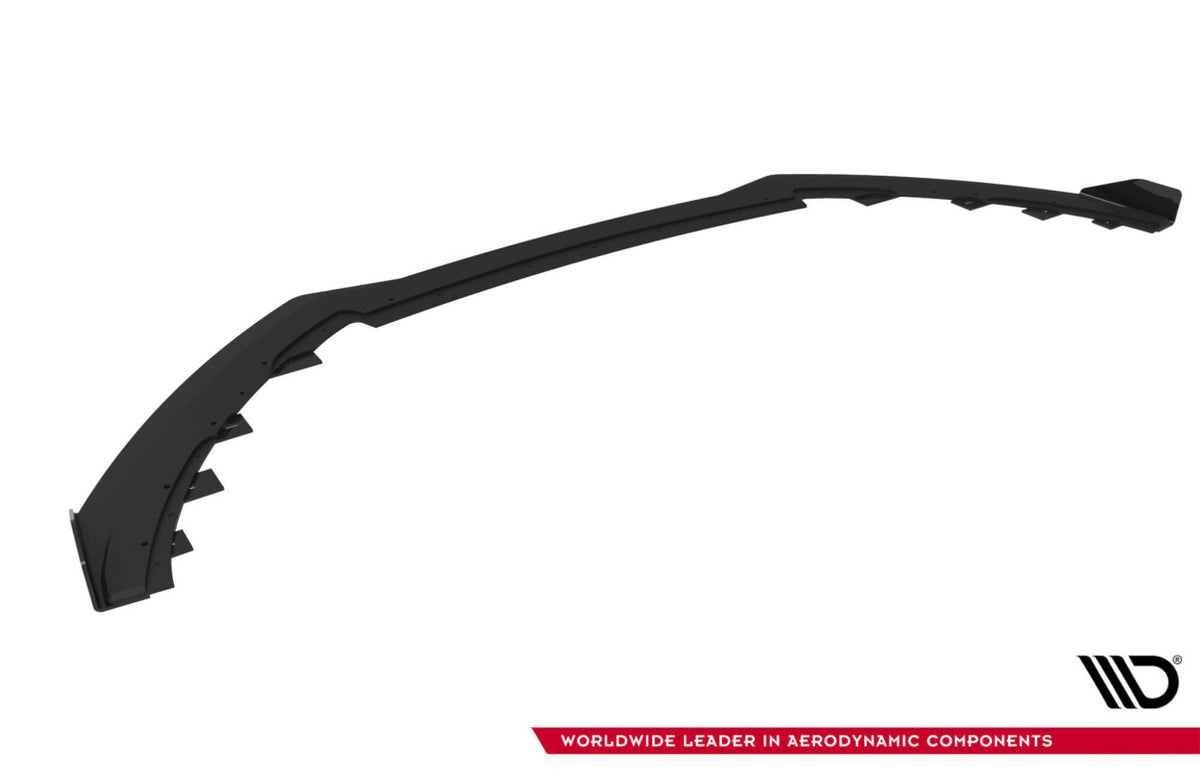 Street Pro Frontlippe passend für Ford Focus ST Mk3 FL schwarz matt + Hochglanz Flaps