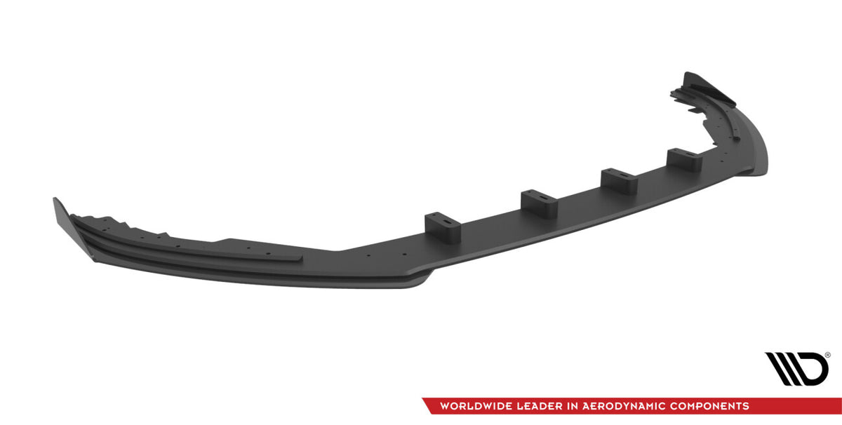 Street Pro Frontlippe passend für Ford Focus ST / ST-Line Mk4 schwarz matt + Hochglanz Flaps