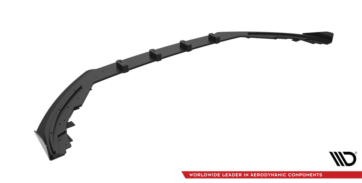 Street Pro Frontlippe passend für Ford Focus ST / ST-Line Mk4 schwarz matt + Hochglanz Flaps