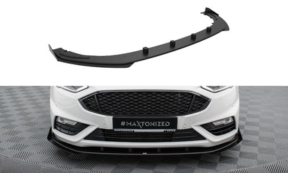 Street Pro Frontlippe passend für Ford Mondeo Sport Mk5 FL / Fusion Sport Mk2 FL schwarz matt + Hochglanz Flaps