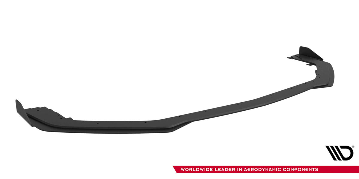 Street Pro Frontlippe passend für Ford Mustang GT Mk6 roter Kern + Hochglanz Flaps