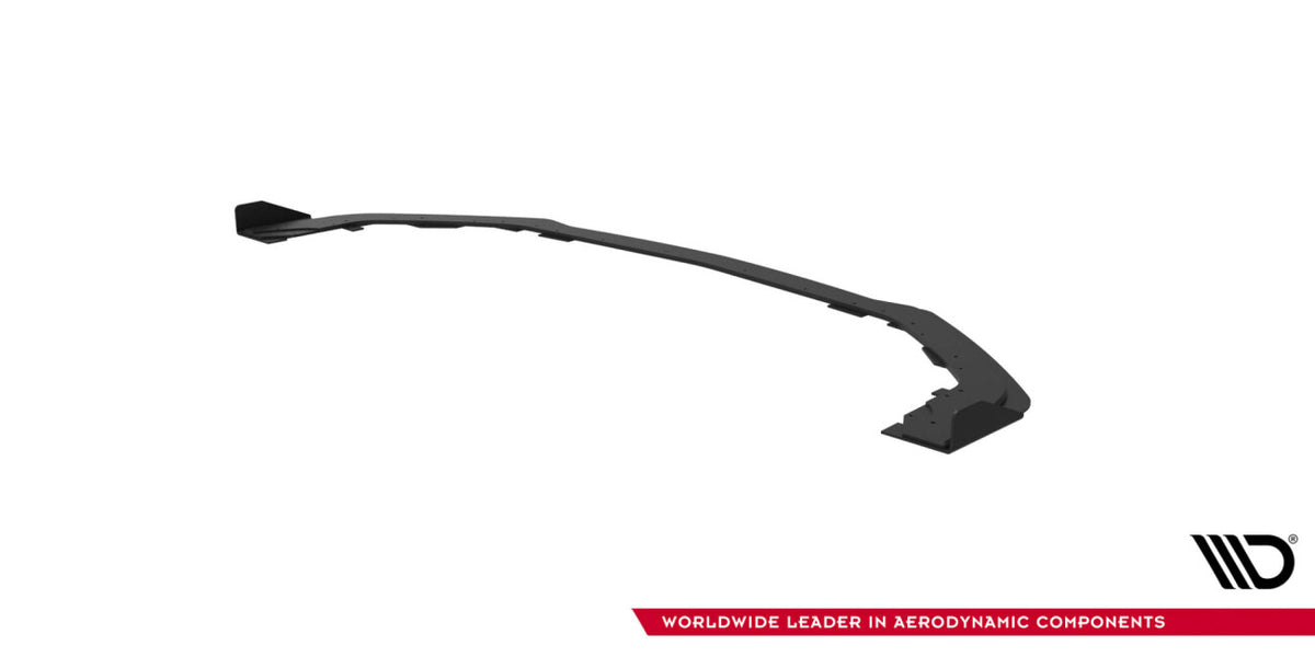 Street Pro Frontlippe passend für Ford Mustang GT Mk6 roter Kern + Hochglanz Flaps