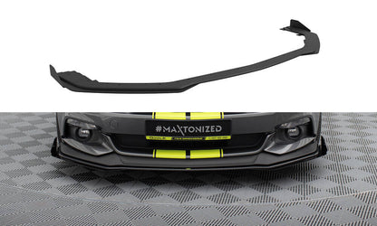 Street Pro Frontlippe passend für Ford Mustang GT Mk6 schwarz matt + Hochglanz Flaps