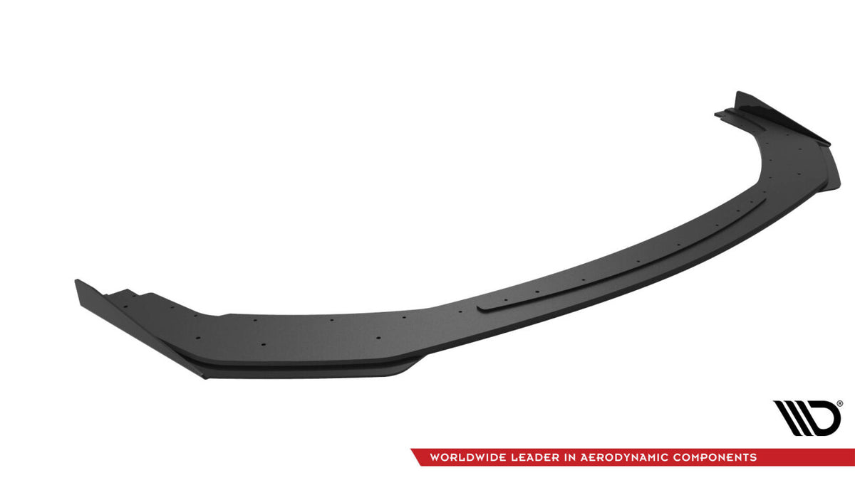 Street Pro Frontlippe passend für Ford Mustang GT Mk7 schwarz matt + Hochglanz Flaps