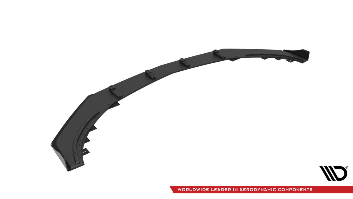 Street Pro Frontlippe passend für Mercedes A 45 AMG Aero W176 FL schwarz matt + Hochglanz Flaps