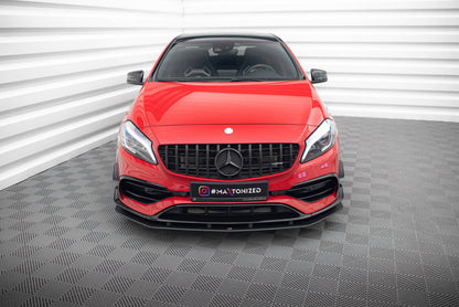 Street Pro Frontlippe passend für Mercedes A 45 AMG Aero W176 FL schwarz matt