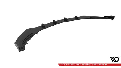 Street Pro Frontlippe passend für Mercedes A AMG-Line W176 FL schwarz matt + Hochglanz Flaps