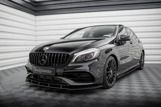 Street Pro Frontlippe passend für Mercedes A AMG-Line W176 FL schwarz matt