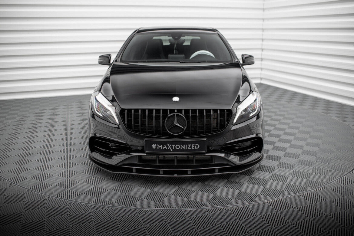 Street Pro Frontlippe passend für Mercedes A AMG-Line W176 FL schwarz matt