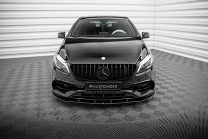 Street Pro Frontlippe passend für Mercedes A AMG-Line W176 FL schwarz matt