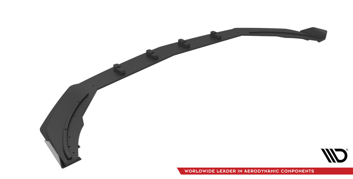 Street Pro Frontlippe passend für Mercedes A35 AMG / AMG-Line Aero Pack W177 schwarz matt + Hochglanz Flaps