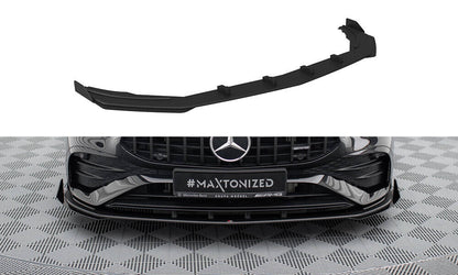 Street Pro Frontlippe passend für Mercedes-AMG A35 W177 FL schwarz matt + Hochglanz Flaps