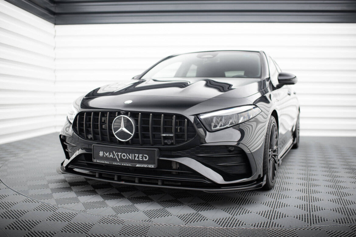 Street Pro Frontlippe passend für Mercedes-AMG A35 W177 FL schwarz matt + Hochglanz Flaps