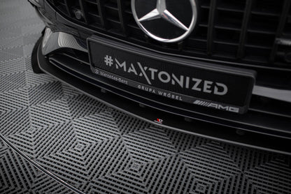 Street Pro Frontlippe passend für Mercedes-AMG A35 W177 FL schwarz matt + Hochglanz Flaps