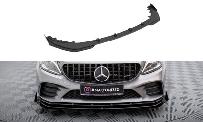 Street Pro Frontlippe passend für Mercedes-AMG C43 Coupe / Cabrio C205 FL / A205 FL schwarz matt + Hochglanz Flaps