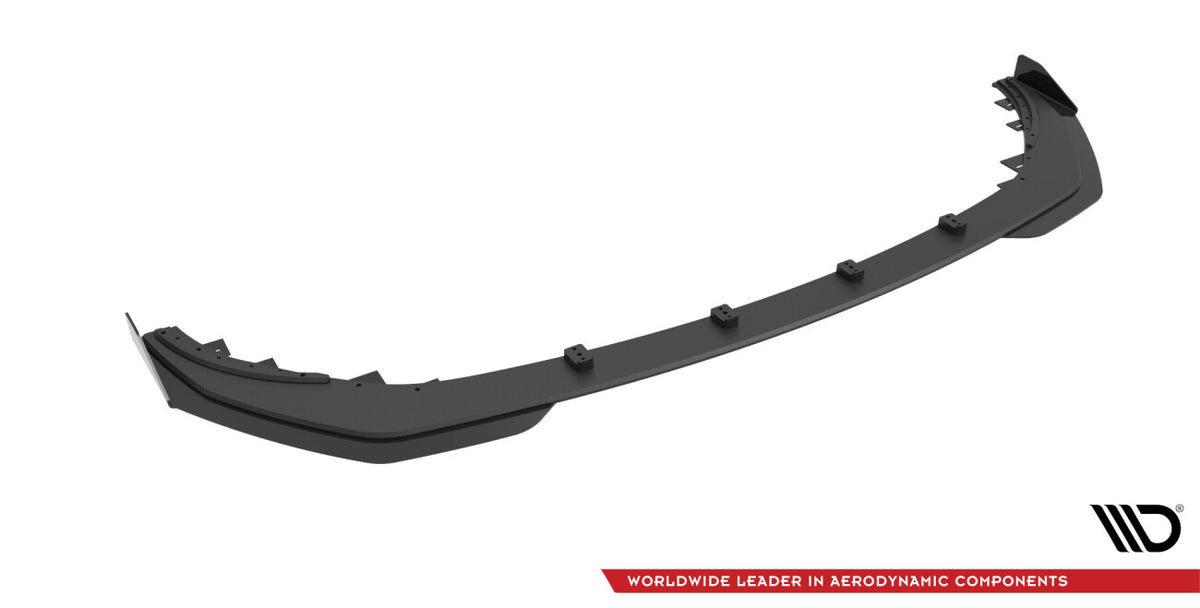 Street Pro Frontlippe passend für Mercedes-AMG C43 Coupe / Cabrio C205 FL / A205 FL schwarz matt + Hochglanz Flaps