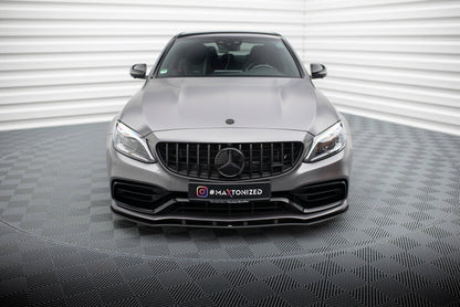 Street Pro Frontlippe passend für Mercedes-AMG C63 Limousine / Kombi W205 FL schwarz matt