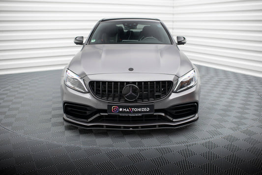 Street Pro Frontlippe passend für Mercedes-AMG C63 Limousine / Kombi W205 FL schwarz matt