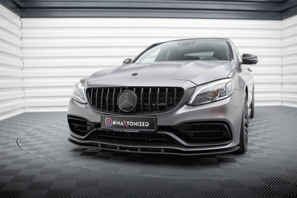 Street Pro Frontlippe passend für Mercedes-AMG C63 Limousine / Kombi W205 FL schwarz matt