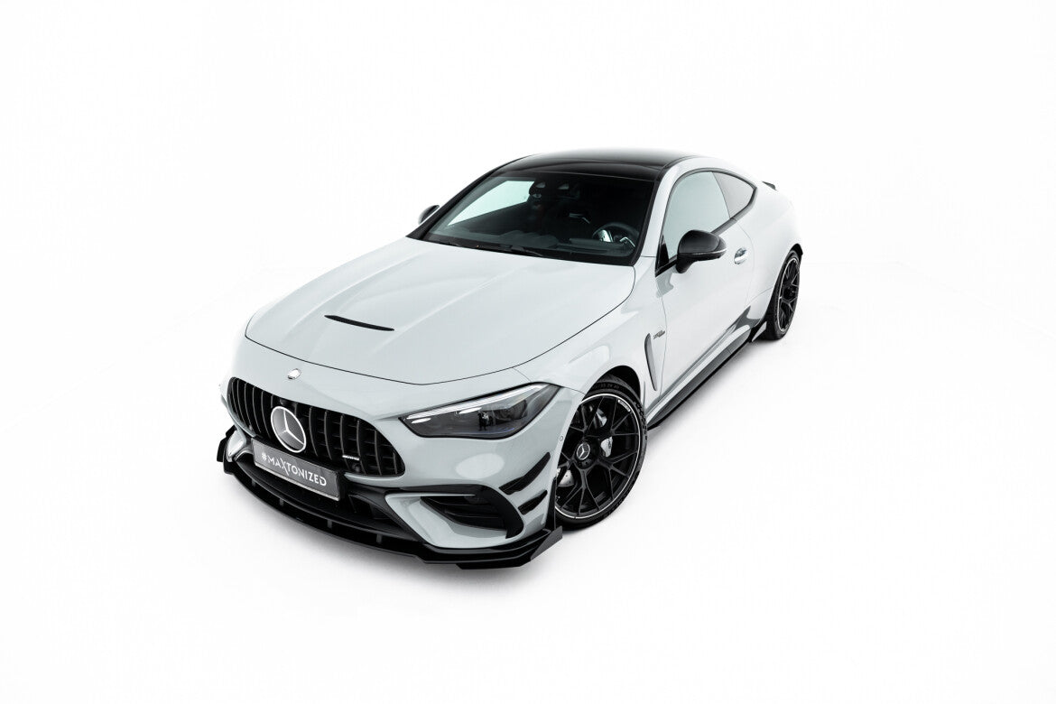 Street Pro Frontlippe passend für Mercedes-AMG CLE 53 Aero C236 schwarz matt + Hochglanz Flaps