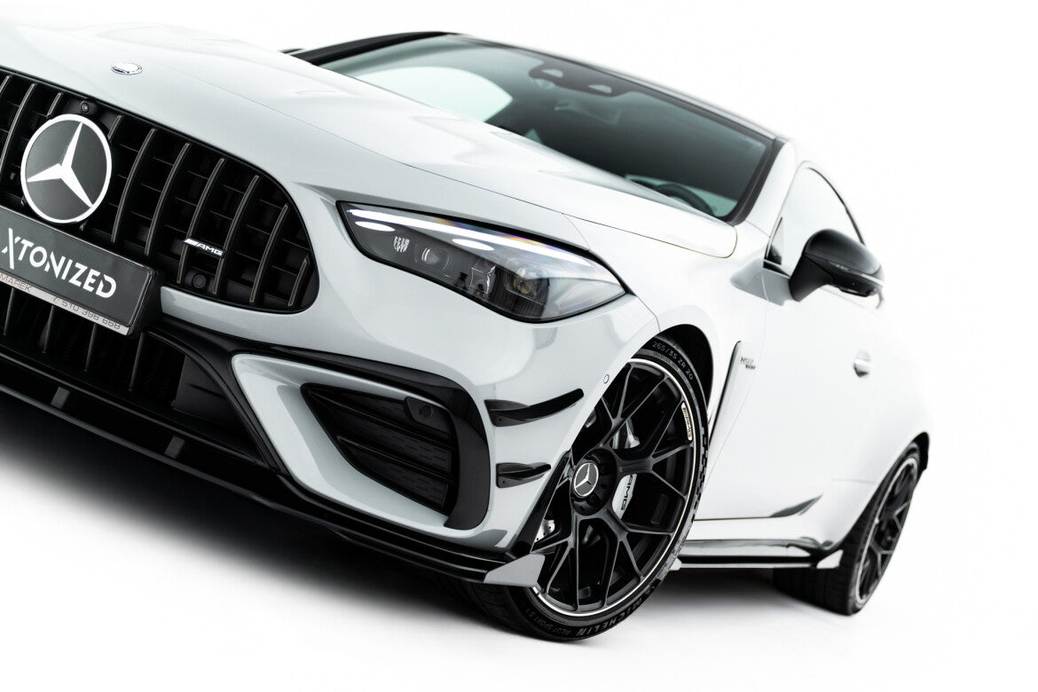 Street Pro Frontlippe passend für Mercedes-AMG CLE 53 Aero C236 schwarz matt + Hochglanz Flaps
