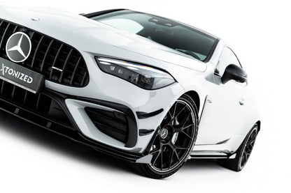 Street Pro Frontlippe passend für Mercedes-AMG CLE 53 Aero C236 schwarz matt + Hochglanz Flaps