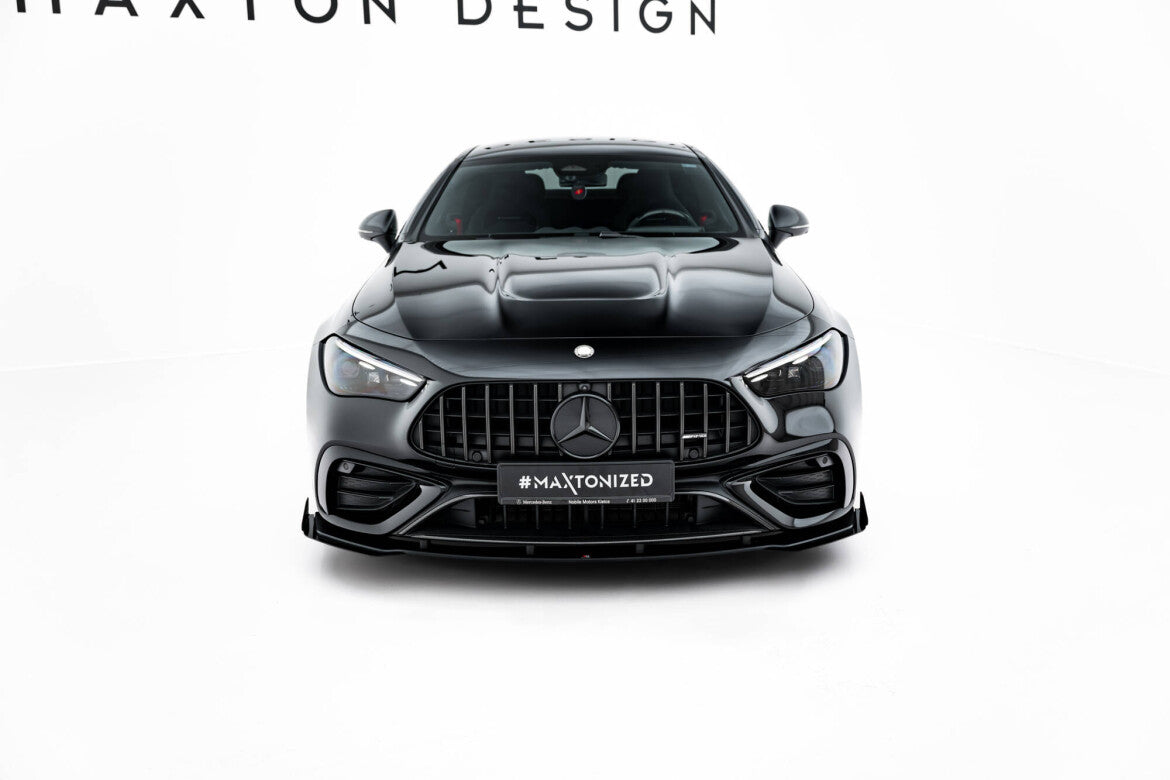 Street Pro Frontlippe passend für Mercedes-AMG CLE 53 C236 schwarz matt + Hochglanz Flaps