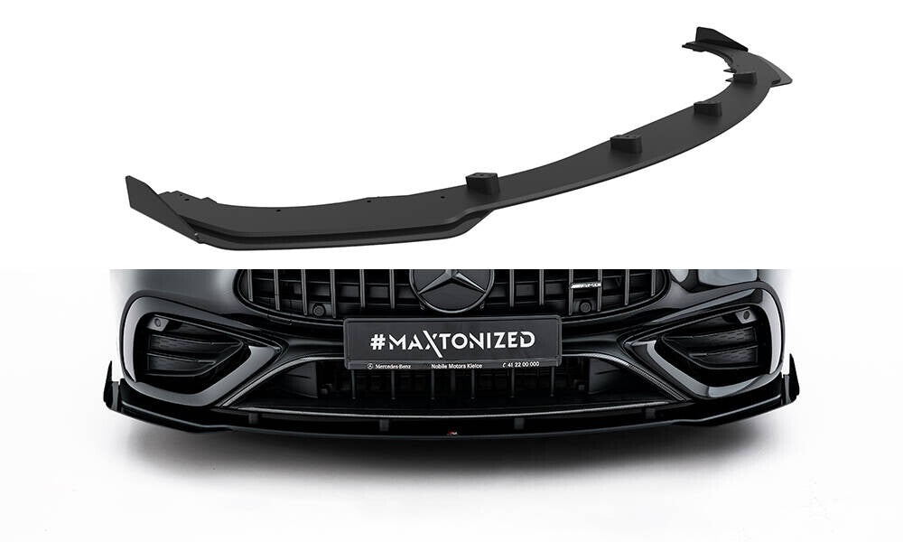 Street Pro Frontlippe passend für Mercedes-AMG CLE 53 C236 schwarz matt + Hochglanz Flaps