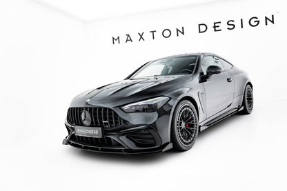 Street Pro Frontlippe passend für Mercedes-AMG CLE 53 C236 schwarz matt + Hochglanz Flaps