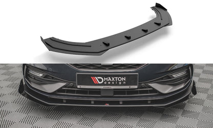 Street Pro Frontlippe passend für Seat Leon FR Mk4 schwarz matt + Hochglanz Flaps