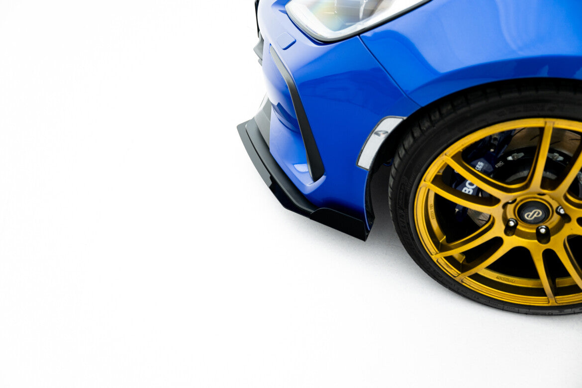 Street Pro Frontlippe passend für Subaru BRZ Mk2 schwarz matt + Hochglanz Flaps