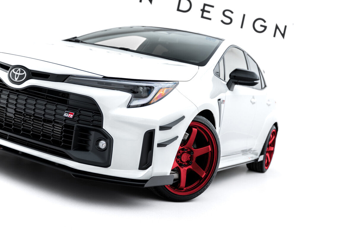 Street Pro Frontlippe passend für Toyota GR Corolla Mk12 schwarz matt + Hochglanz Flaps