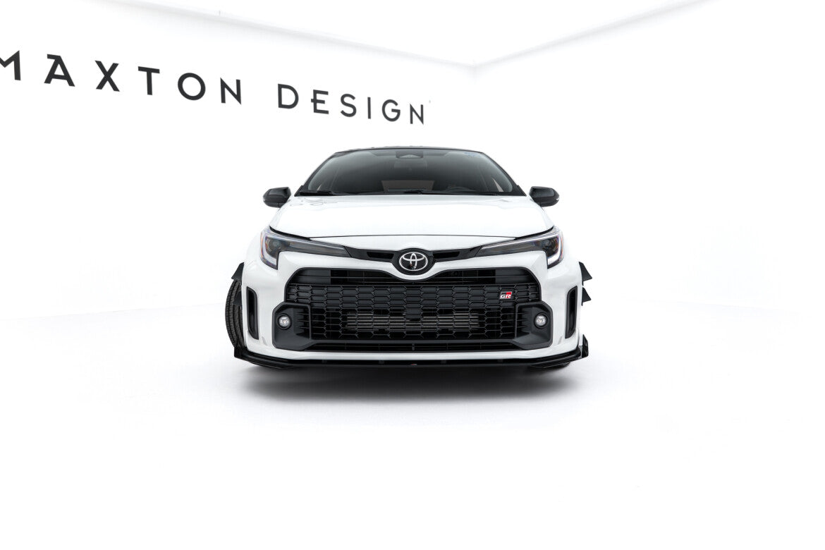 Street Pro Frontlippe passend für Toyota GR Corolla Mk12 schwarz matt + Hochglanz Flaps