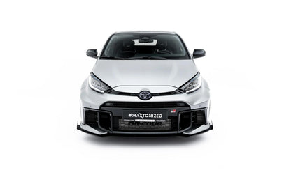 Street Pro Frontlippe passend für Toyota GR Yaris Mk4 Facelift schwarz matt + Hochglanz Flaps