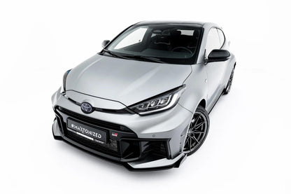 Street Pro Frontlippe passend für Toyota GR Yaris Mk4 Facelift schwarz matt + Hochglanz Flaps