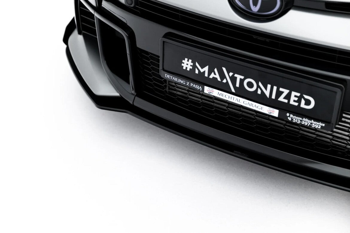 Street Pro Frontlippe passend für Toyota GR Yaris Mk4 Facelift schwarz matt + Hochglanz Flaps