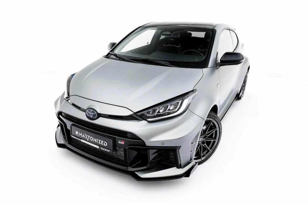 Street Pro Frontlippe passend für Toyota GR Yaris Mk4 Facelift schwarz matt + Hochglanz Flaps