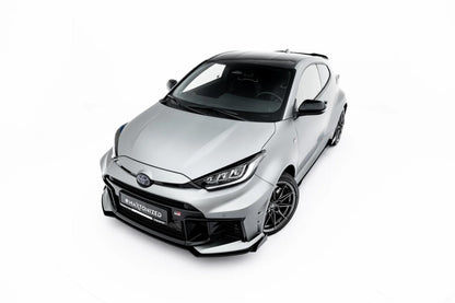 Street Pro Frontlippe passend für Toyota GR Yaris Mk4 Facelift schwarz matt + Hochglanz Flaps