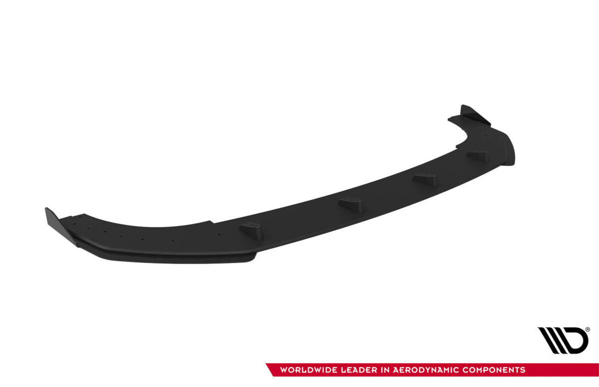 Street Pro Frontlippe passend für VW Golf GTI Clubsport Mk8 FL schwarz matt + Hochglanz Flaps