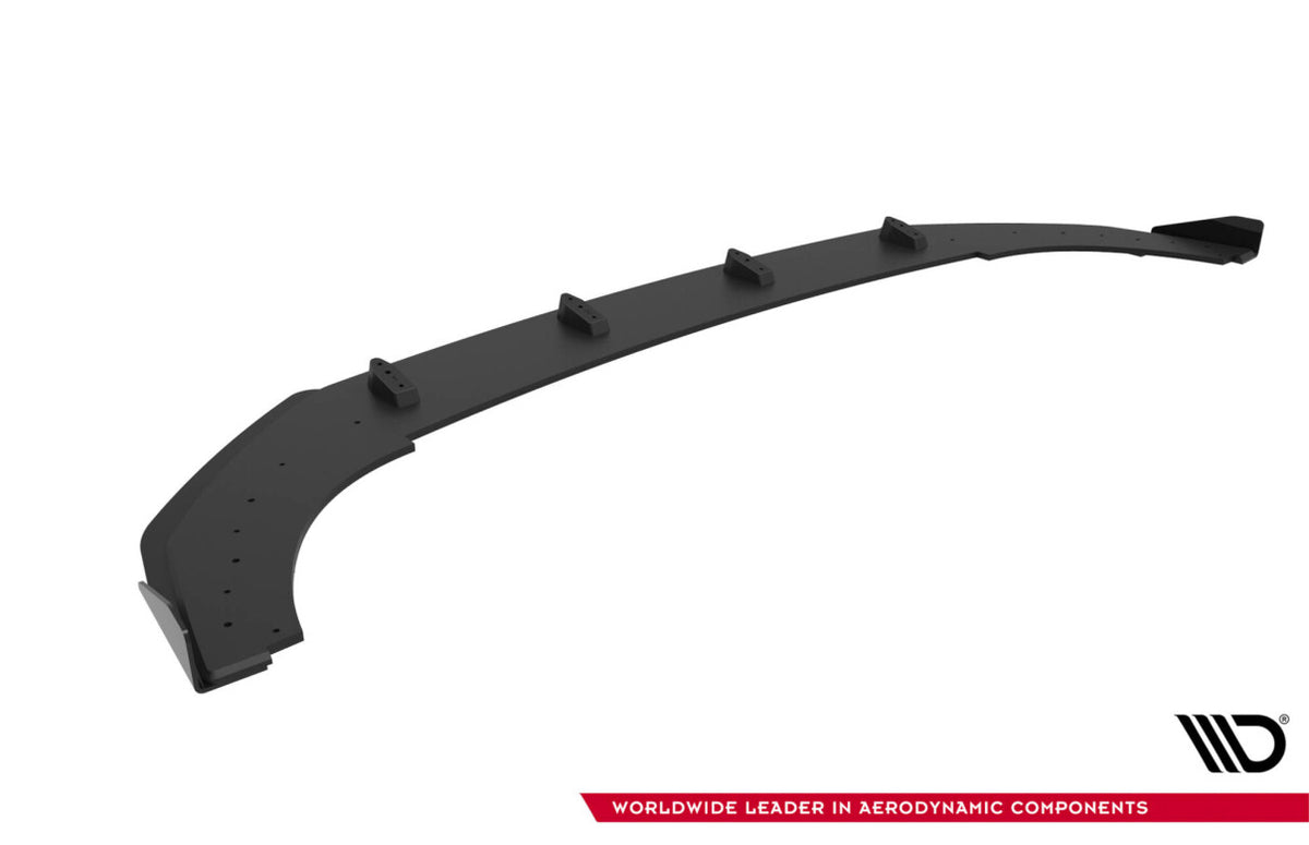 Street Pro Frontlippe passend für VW Golf GTI Clubsport Mk8 FL schwarz matt + Hochglanz Flaps